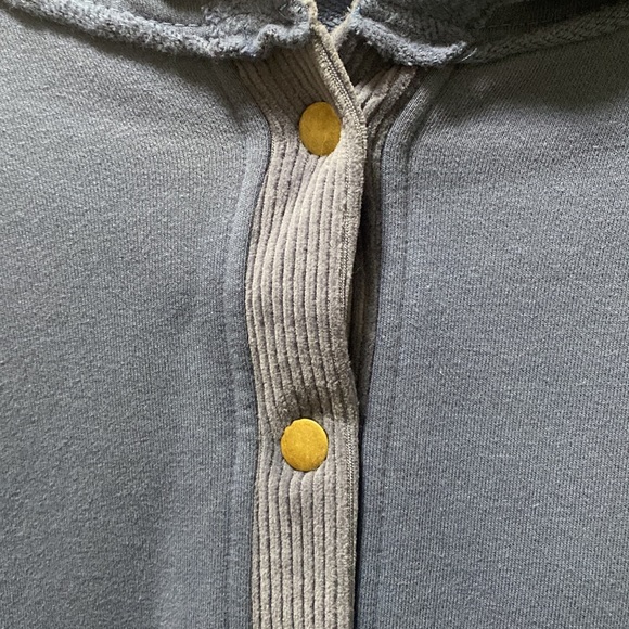 Blue Button up Hoodie - Picture 2 of 4